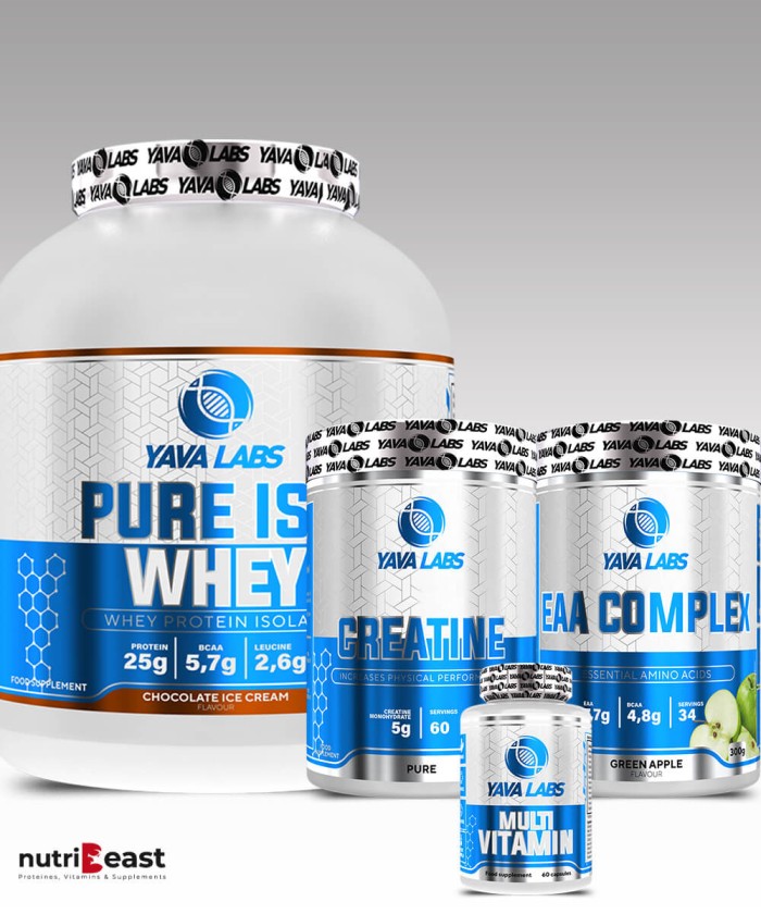 Pure ISO Whey, Créatine Pure & Multivitamin + EAA Complex | Yava Labs prix Tunisie