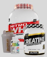Pack Nitro Whey 22g de protéines avec Créatine Monohydrate 500g - Great Sport Nutrition