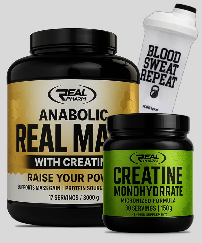 Pack Real Mass 3Kg + Créatine + Shaker | Prise de Masse Tunisie