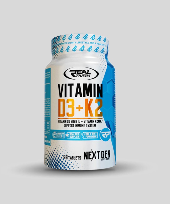 Vitamine D3 + K2 Real Pharm 90 comprimés complément alimentaire Tunisie