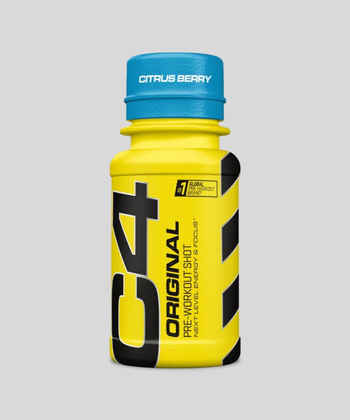C4 Original Shot Cellucor Citrus Berry 60ml pre workout Tunisie