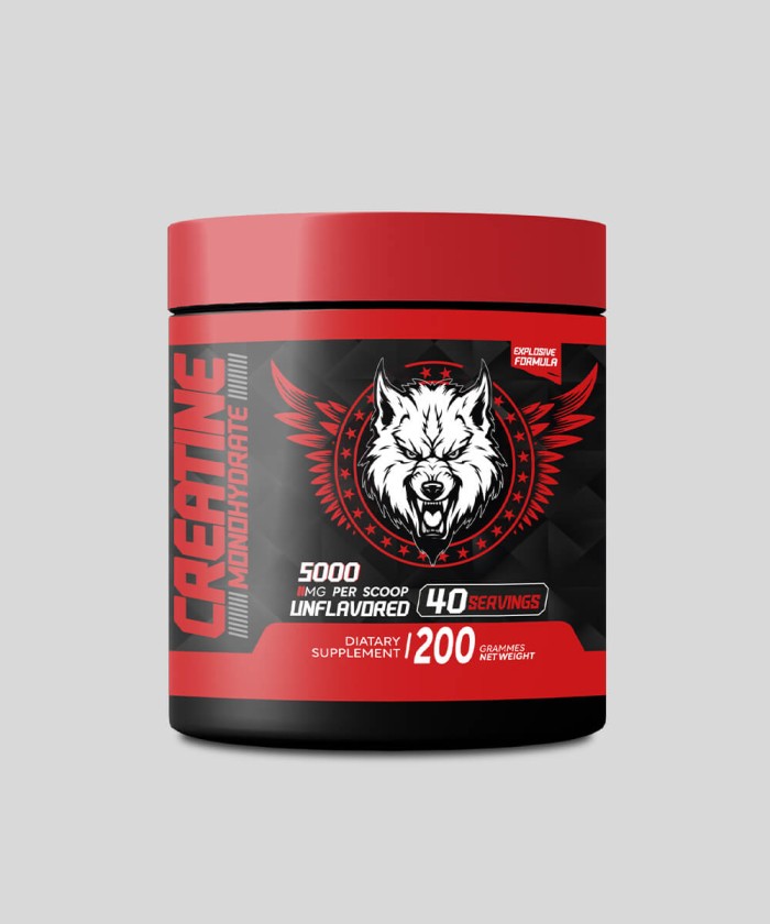 Creatine Monohydrate 200 g American Wolf Tunisie – force, puissance et performance musculaire