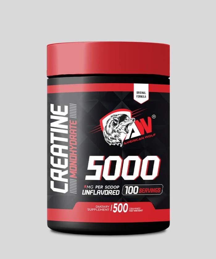 Creatine Monohydrate 500 g American Wolf Tunisie – augmentation de la force et récupération
