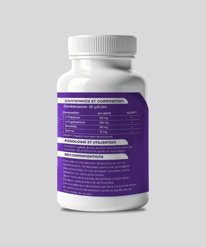Composition Stop-Stress Longevity Plus L-Théanine Rhodiola Safran