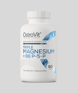 OstroVit Triple Magnesium + B6 P-5-P 90 gélules – magnésium 3 formes Tunisie