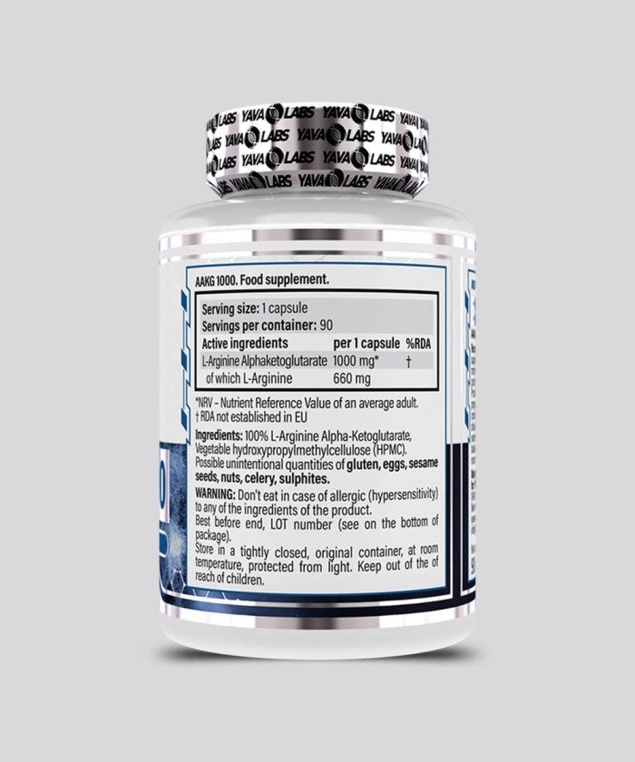 AAKG 1000 Yava Labs | Booster Pump & Oxyde Nitrique Tunisie