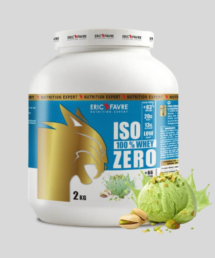 Iso Zero 100% Whey Pistache 2kg Eric Favre whey isolate Tunisie