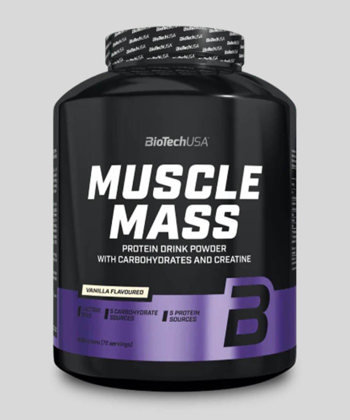 Muscle Mass – BioTechUSA | Sans Lactose, 5 Protéines & 5 Types de Glucides