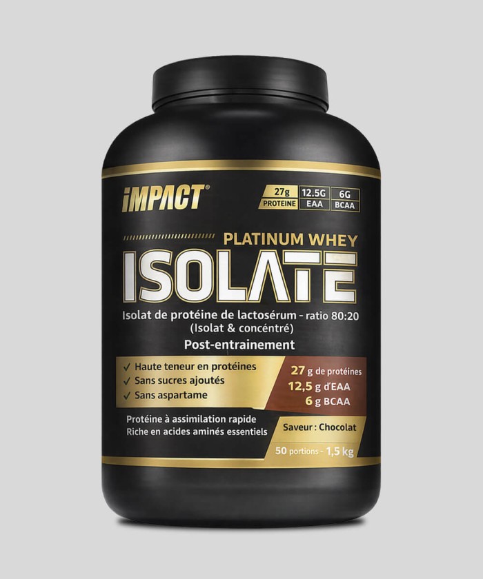 Platinum Isolate Impact Sport Nutrition whey isolate 80:20 Tunisie