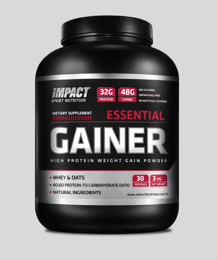 Essential Gainer 3kg weight gainer haute protéine à base d’avoine