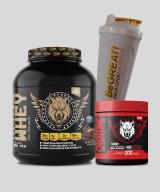 Pack American Wolf – Shaker + 100% Pure Whey 1Kg + Créatine 200g | sans gluten