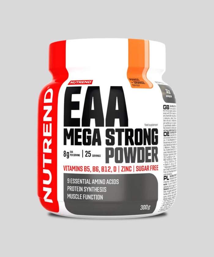EAA Mega Strong NUTREND 8g acides aminés essentiels sans sucre