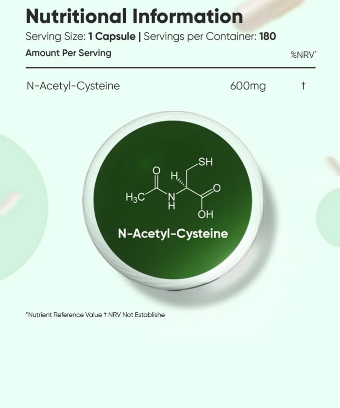 Composition N Acetyl Cysteine 600mg
