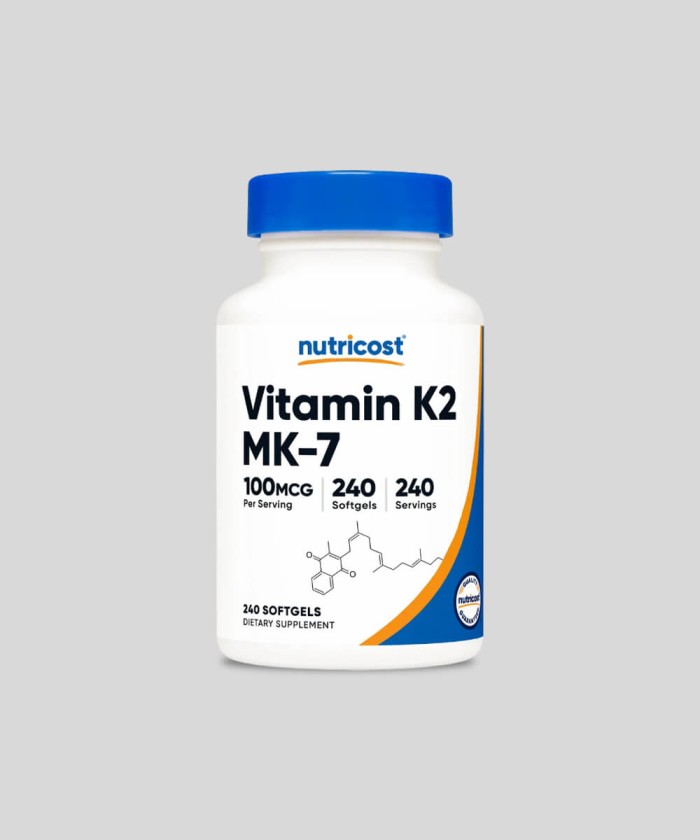 Vitamine K2 MK7 100mcg 240 softgels Tunisie