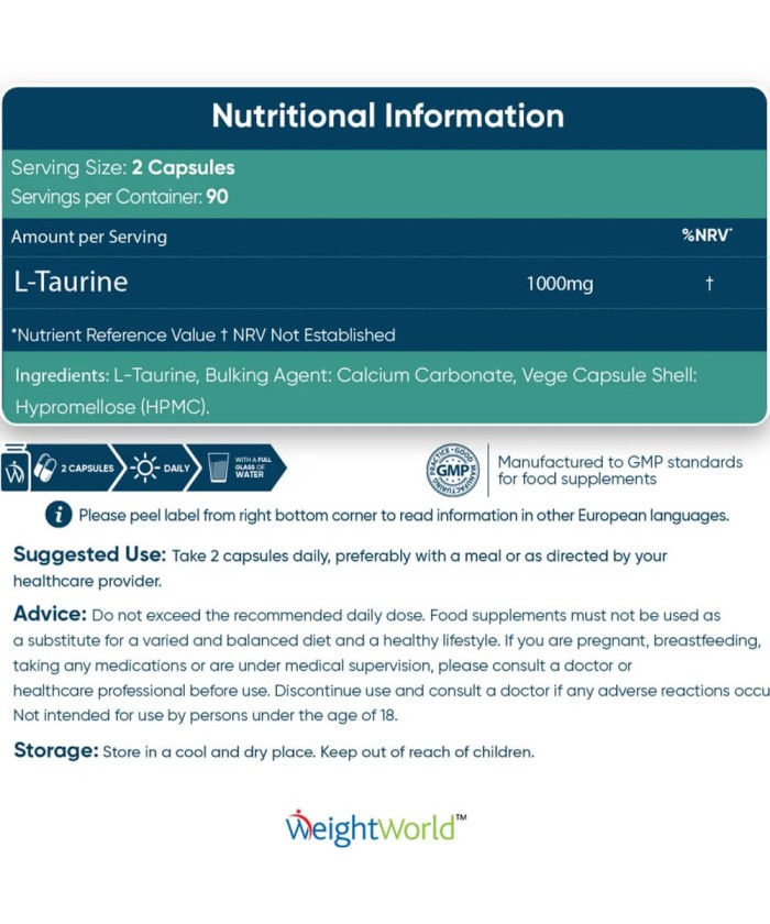 Capsule L Taurine vegan