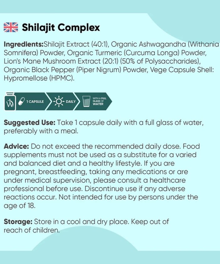 Shilajit vitalité