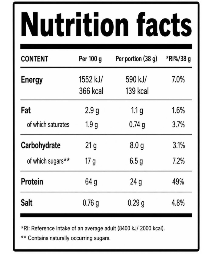 fiche technique Azgard Protein Matrix 3kg Tunisie
