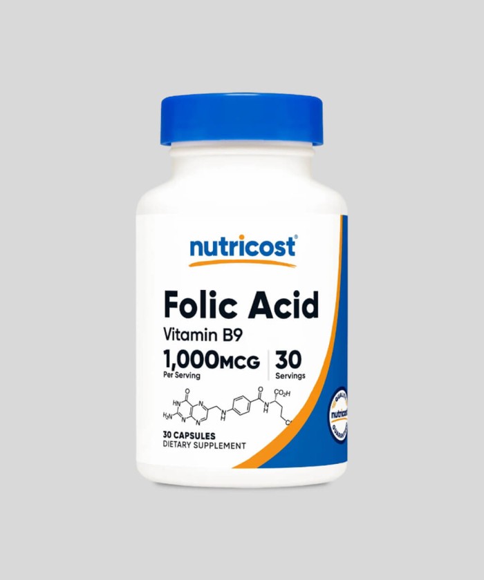 Acide Folique Nutricost Tunisie