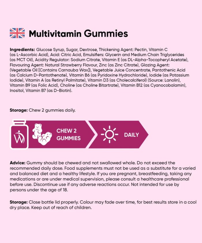 Multivitamin Gummies WeightWorld 120 Gummies
