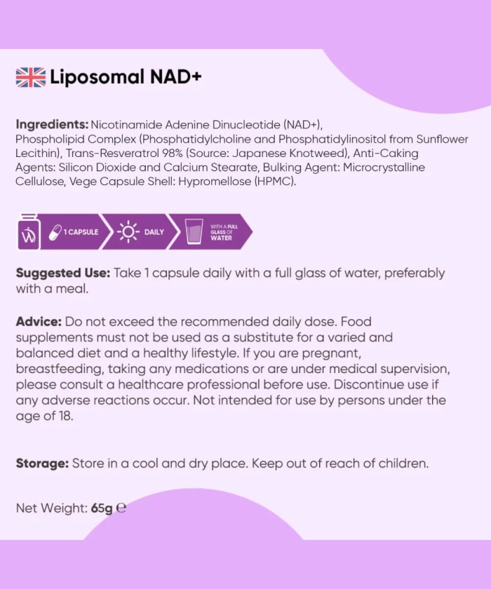 NAD+ Liposomal avec Resvératrol WeightWorld