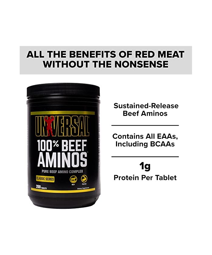 1g Beef Protein per tab - 100% Beef Amino