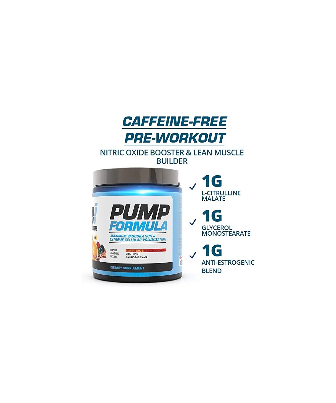 Pump Formula Preworkout Sans caféine, à prix moins cher en Tunisie